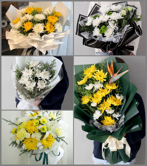 山东莱芜莱城区茶业口镇刘白杨村白事花束代送